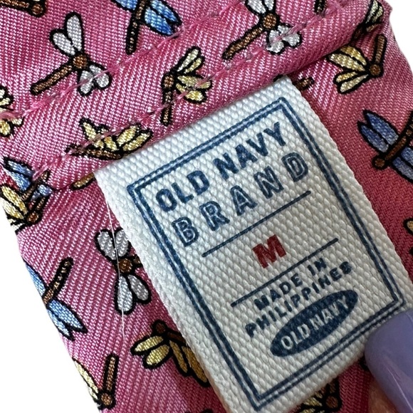 Old Navy Vintage Y2K Pink Scarf Dragonfly Silk Belt - Picture 4 of 8